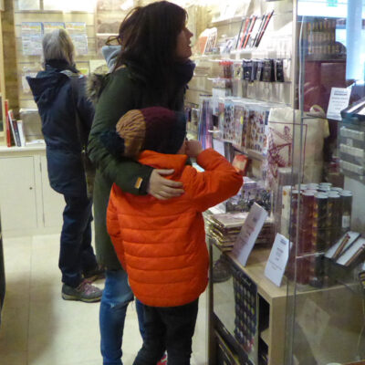 Visitors inside Athelstan museum
