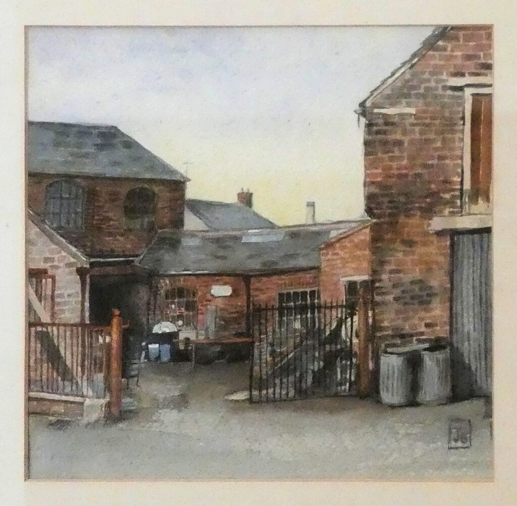 Ratcliffe's Iron Works by John Bowen, 1992. Watercolour